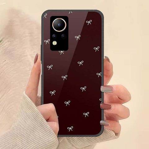 Infinix Note 12 Cover - ONation Bow Series - HQ Ultra Shine Premium Infinity Glass Soft Silicon Borders Case