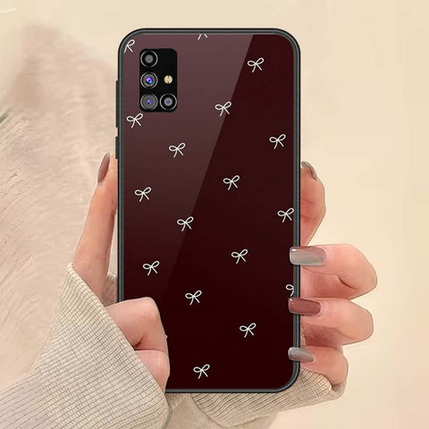 Samsung Galaxy M31s Cover - ONation Bow Series - HQ Ultra Shine Premium Infinity Glass Soft Silicon Borders Case