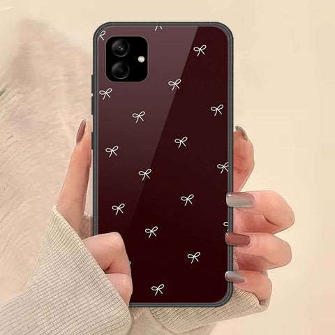 Samsung Galaxy F04 Cover - ONation Bow Series - HQ Ultra Shine Premium Infinity Glass Soft Silicon Borders Case