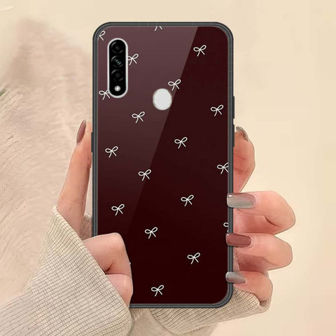 Oppo A8 Cover - ONation Bow Series - HQ Ultra Shine Premium Infinity Glass Soft Silicon Borders Case