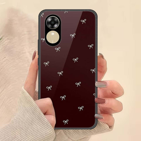 Oppo A17k Cover - ONation Bow Series - HQ Ultra Shine Premium Infinity Glass Soft Silicon Borders Case