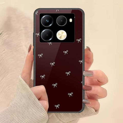 Infinix Note 40 Pro Cover - ONation Bow Series - HQ Ultra Shine Premium Infinity Glass Soft Silicon Borders Case