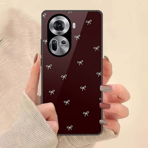Oppo Reno 11 5G Cover - ONation Bow Series - HQ Ultra Shine Premium Infinity Glass Soft Silicon Borders Case
