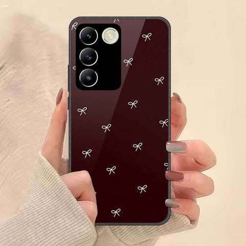 Vivo Y200e Cover - ONation Bow Series - HQ Ultra Shine Premium Infinity Glass Soft Silicon Borders Case