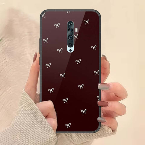 Oppo Reno 2 Cover - ONation Bow Series - HQ Ultra Shine Premium Infinity Glass Soft Silicon Borders Case