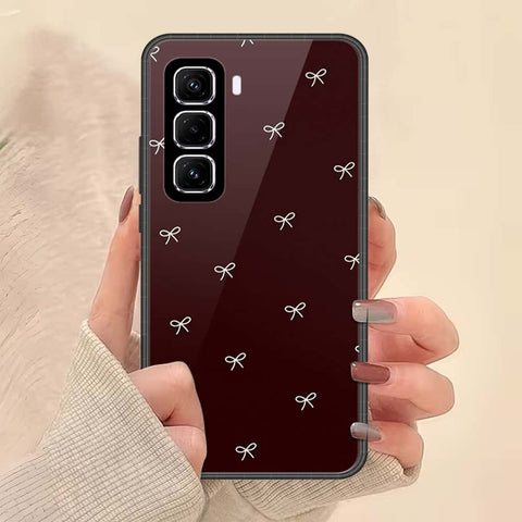 Infinix Hot 50 Pro Plus Cover - ONation Bow Series - HQ Ultra Shine Premium Infinity Glass Soft Silicon Borders Case