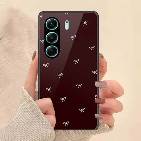 Tecno Camon 40 Pro Cover - ONation Bow Series - HQ Ultra Shine Premium Infinity Glass Soft Silicon Borders Case