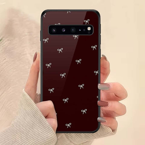 Samsung Galaxy S10 5G Cover - ONation Bow Series - HQ Ultra Shine Premium Infinity Glass Soft Silicon Borders Case