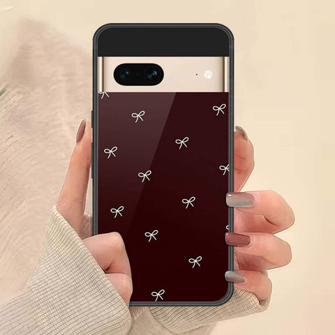 Google Pixel 7 Cover - ONation Bow Series - HQ Ultra Shine Premium Infinity Glass Soft Silicon Borders Case