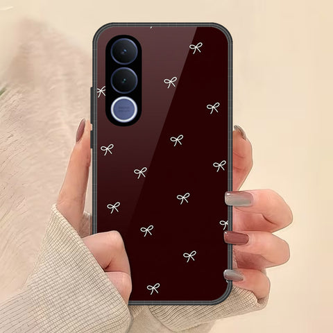 Vivo V70 FE Cover - ONation Bow Series - HQ Ultra Shine Premium Infinity Glass Soft Silicon Borders Case