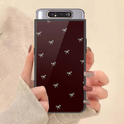 Samsung Galaxy A80 Cover - ONation Bow Series - HQ Ultra Shine Premium Infinity Glass Soft Silicon Borders Case