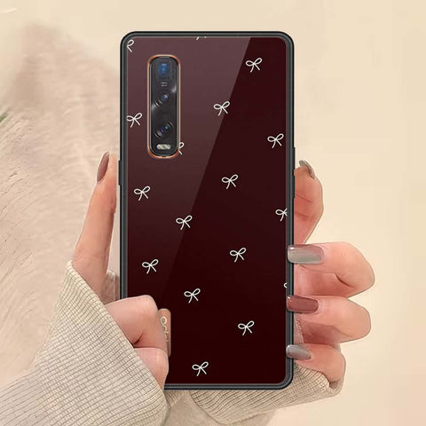 Oppo Find X2 Pro Cover - ONation Bow Series - HQ Ultra Shine Premium Infinity Glass Soft Silicon Borders Case