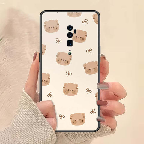 Oppo Reno 10x Zoom Cover - ONation Bow Series - HQ Ultra Shine Premium Infinity Glass Soft Silicon Borders Case