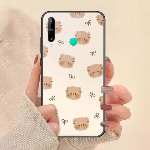Huawei P40 lite E Cover - ONation Bow Series - HQ Ultra Shine Premium Infinity Glass Soft Silicon Borders Case