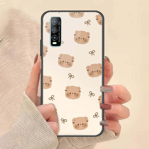 Vivo Y70s Cover - ONation Bow Series - HQ Ultra Shine Premium Infinity Glass Soft Silicon Borders Case
