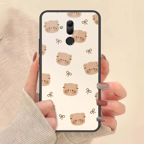 Huawei Mate 20 Lite Cover - ONation Bow Series - HQ Ultra Shine Premium Infinity Glass Soft Silicon Borders Case