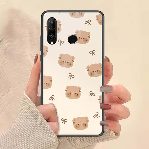 Huawei Nova 4e Cover - ONation Bow Series - HQ Ultra Shine Premium Infinity Glass Soft Silicon Borders Case