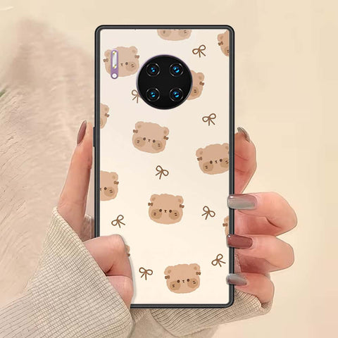 Huawei Mate 30 Pro Cover - ONation Bow Series - HQ Ultra Shine Premium Infinity Glass Soft Silicon Borders Case