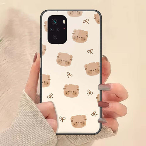Xiaomi Redmi Note 10 4G Cover - ONation Bow Series - HQ Ultra Shine Premium Infinity Glass Soft Silicon Borders Case