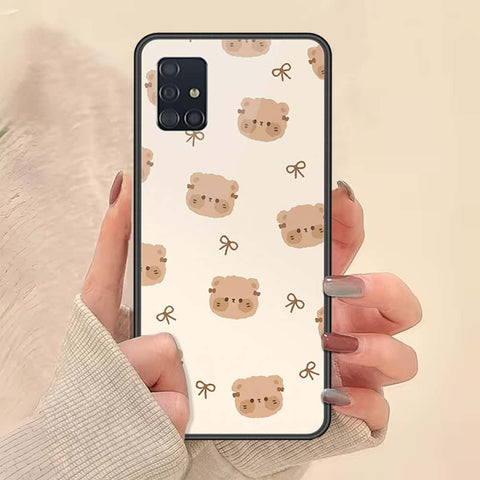 Samsung Galaxy A51 Cover - ONation Bow Series - HQ Ultra Shine Premium Infinity Glass Soft Silicon Borders Case