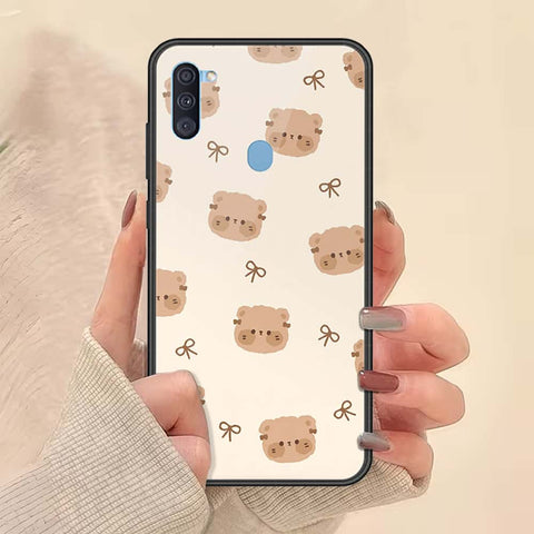 Samsung Galaxy M11 Cover - ONation Bow Series - HQ Ultra Shine Premium Infinity Glass Soft Silicon Borders Case