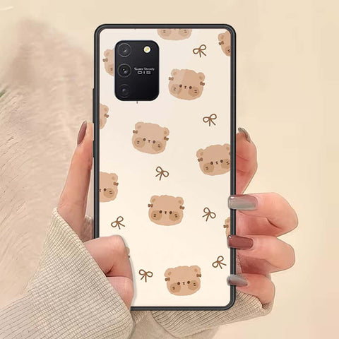 Samsung Galaxy A91 Cover - ONation Bow Series - HQ Ultra Shine Premium Infinity Glass Soft Silicon Borders Case