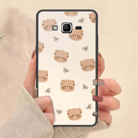 Samsung Galaxy Grand Prime Cover - ONation Bow Series - HQ Ultra Shine Premium Infinity Glass Soft Silicon Borders Case