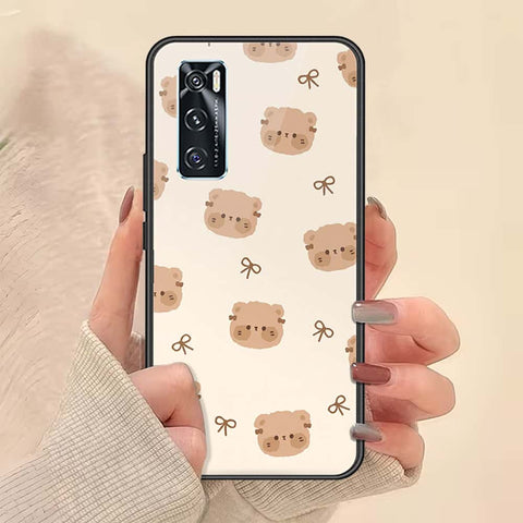 Vivo V20 SE Cover - ONation Bow Series - HQ Ultra Shine Premium Infinity Glass Soft Silicon Borders Case