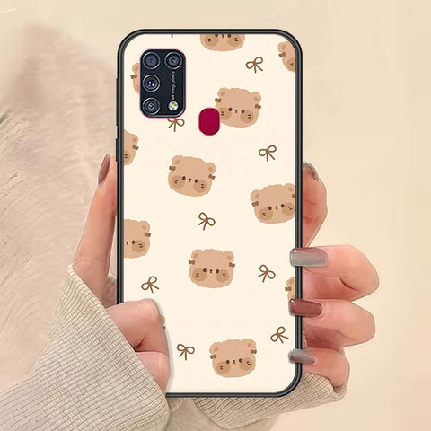 Samsung Galaxy M31 Cover - ONation Bow Series - HQ Ultra Shine Premium Infinity Glass Soft Silicon Borders Case