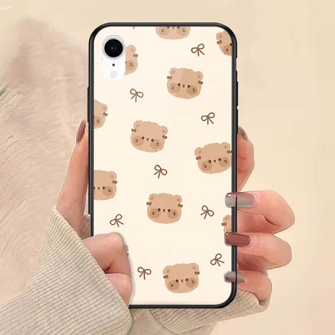 iPhone XR - ONation Bow Series - HQ Ultra Shine Premium Infinity Glass Soft Silicon Borders Case