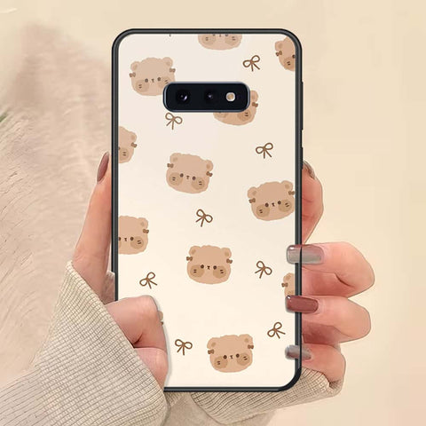 Samsung Galaxy S10e Cover - ONation Bow Series - HQ Ultra Shine Premium Infinity Glass Soft Silicon Borders Case