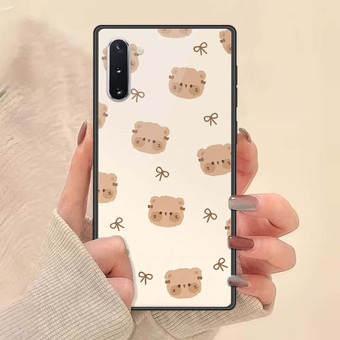 Samsung Galaxy Note 10 Cover - ONation Bow Series - HQ Ultra Shine Premium Infinity Glass Soft Silicon Borders Case
