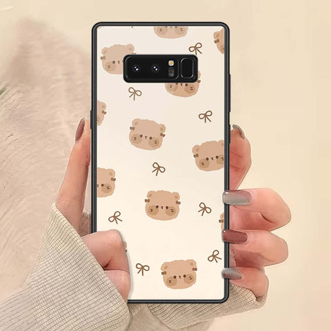 Samsung Galaxy Note 8 Cover - ONation Bow Series - HQ Ultra Shine Premium Infinity Glass Soft Silicon Borders Case