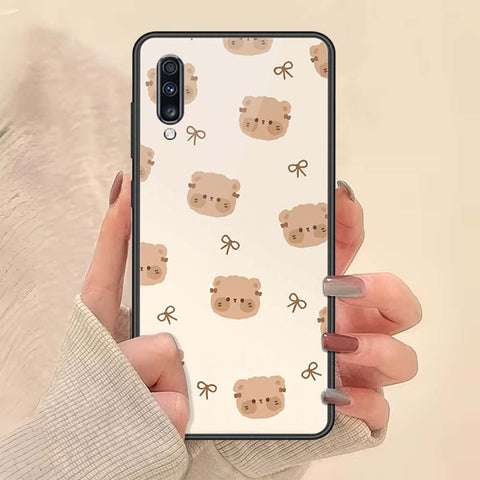 Samsung Galaxy A70 Cover - ONation Bow Series - HQ Ultra Shine Premium Infinity Glass Soft Silicon Borders Case