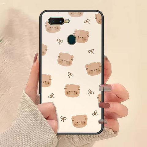 Oppo A7 Cover - ONation Bow Series - HQ Ultra Shine Premium Infinity Glass Soft Silicon Borders Case
