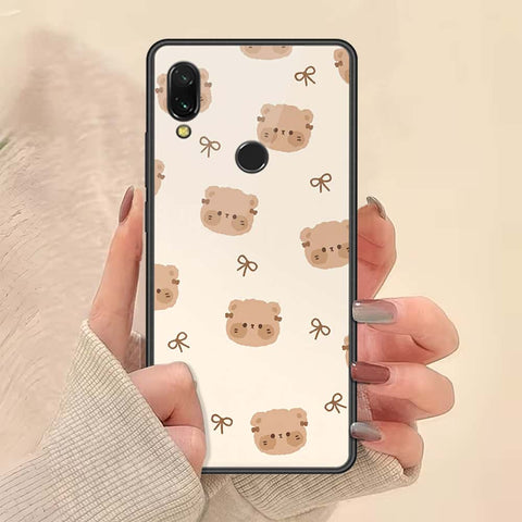 Xiaomi Redmi 7 Cover - ONation Bow Series - HQ Ultra Shine Premium Infinity Glass Soft Silicon Borders Case