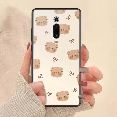 Xiaomi Mi 9T Cover - ONation Bow Series - HQ Ultra Shine Premium Infinity Glass Soft Silicon Borders Case