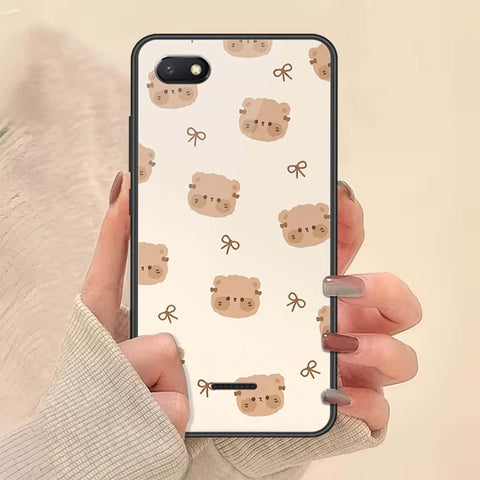 Xiaomi Redmi 6A Cover - ONation Bow Series - HQ Ultra Shine Premium Infinity Glass Soft Silicon Borders Case