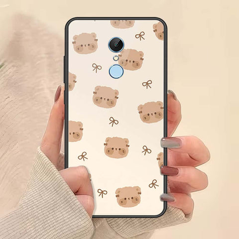 Xiaomi Redmi 5 Cover - ONation Bow Series - HQ Ultra Shine Premium Infinity Glass Soft Silicon Borders Case
