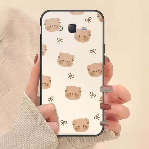 Samsung Galaxy J7 2015 Cover - ONation Bow Series - HQ Ultra Shine Premium Infinity Glass Soft Silicon Borders Case