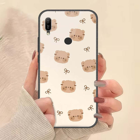 Huawei Y6 2019 / Y6 Prime 2019 Cover - ONation Bow Series - HQ Ultra Shine Premium Infinity Glass Soft Silicon Borders Case