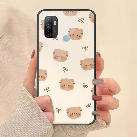 Oppo A53s Cover - ONation Bow Series - HQ Ultra Shine Premium Infinity Glass Soft Silicon Borders Case