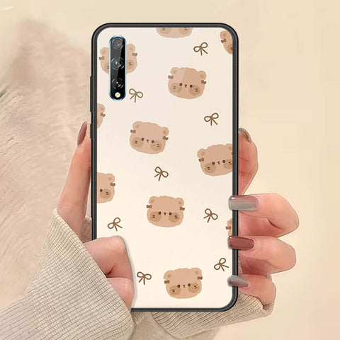 Huawei Y8p Cover - ONation Bow Series - HQ Ultra Shine Premium Infinity Glass Soft Silicon Borders Case