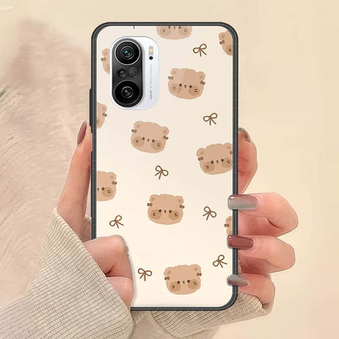 Xiaomi Redmi K40 Cover - ONation Bow Series - HQ Ultra Shine Premium Infinity Glass Soft Silicon Borders Case