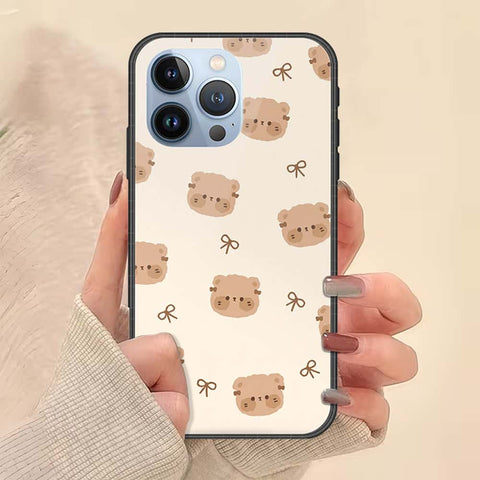 iPhone 13 Pro Cover - ONation Bow Series - HQ Ultra Shine Premium Infinity Glass Soft Silicon Borders Case
