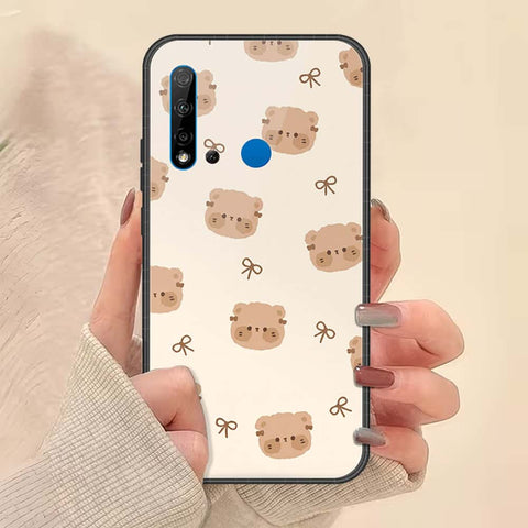 Huawei P20 Lite 2019 Cover - ONation Bow Series - HQ Ultra Shine Premium Infinity Glass Soft Silicon Borders Case