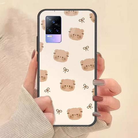 Vivo V21e Cover - ONation Bow Series - HQ Ultra Shine Premium Infinity Glass Soft Silicon Borders Case