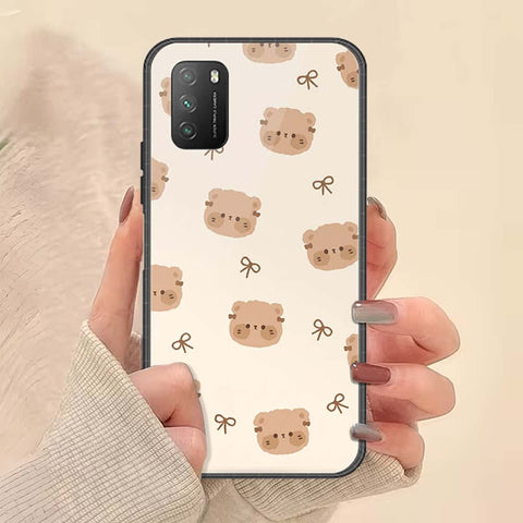 Xiaomi Poco M3 Cover - ONation Bow Series - HQ Ultra Shine Premium Infinity Glass Soft Silicon Borders Case