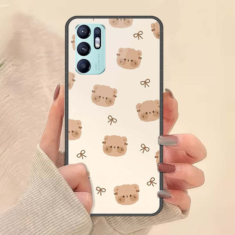 Oppo Reno 6 Cover - ONation Bow Series - HQ Ultra Shine Premium Infinity Glass Soft Silicon Borders Case