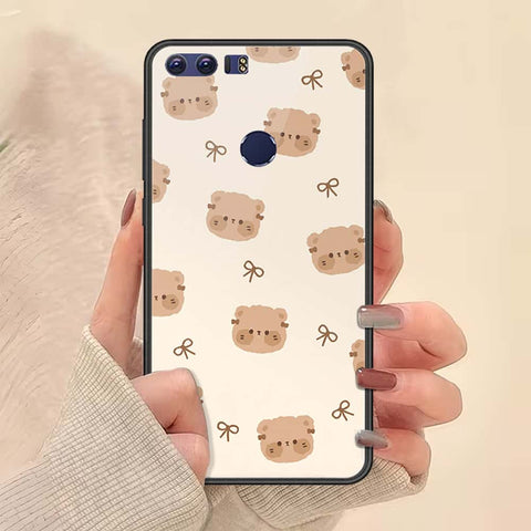 Huawei Honor 8 Cover - ONation Bow Series - HQ Ultra Shine Premium Infinity Glass Soft Silicon Borders Case